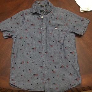 American flag button up